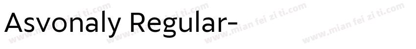 Asvonaly Regular字体转换